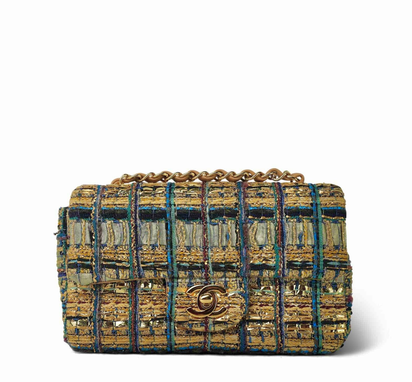 Chanel 19A Egyptian Tweed Mini Rectangular Flap Bag