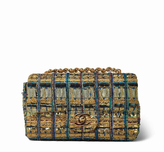 Chanel 19A Egyptian Tweed Mini Rectangular Flap Bag