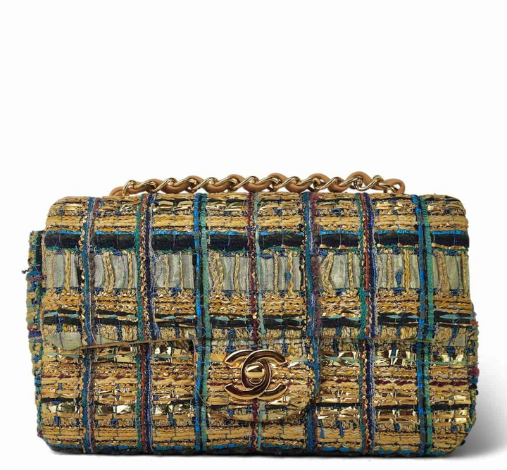 Chanel 19A Egyptian Tweed Mini Rectangular Flap Bag