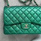Chanel 18S Emerald Green Caviar Jumbo Flap Bag