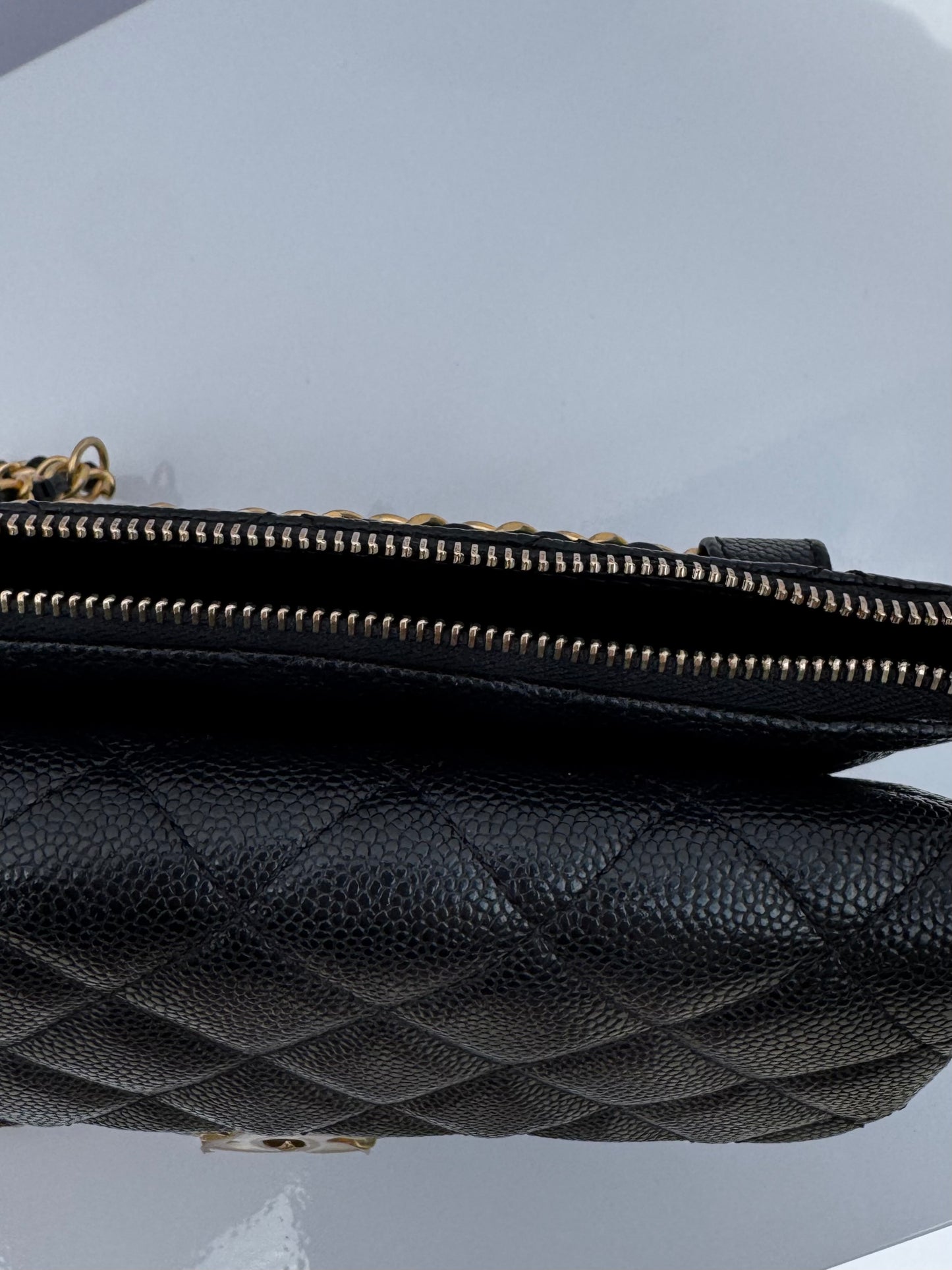 Chanel Black Shiny Caviar Pick Me Up Belt Bag