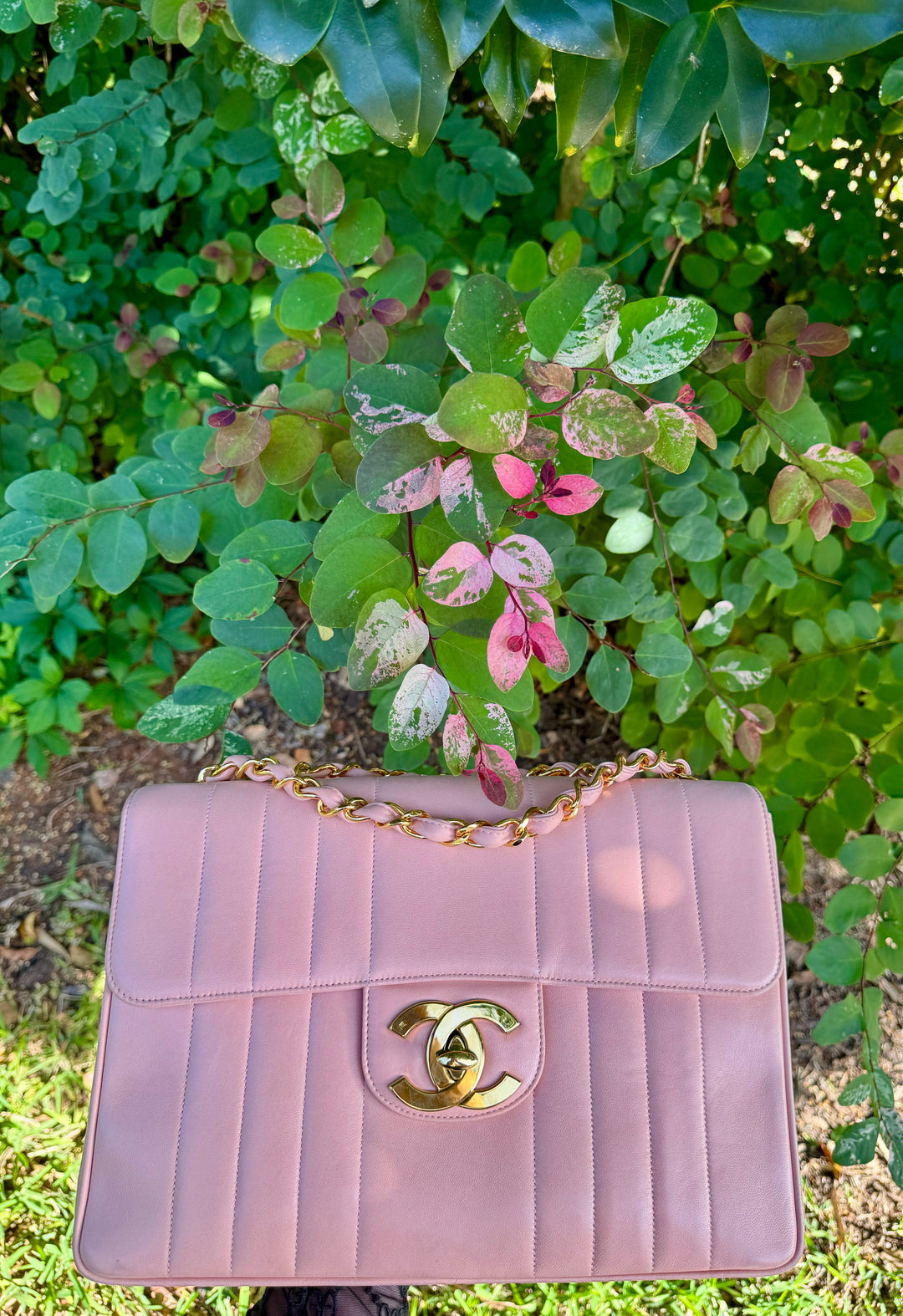 Chanel Light Pink Vintage Lambskin Jumbo Flap Bag