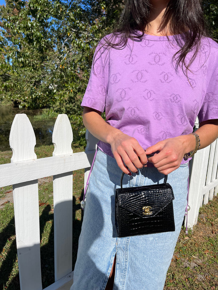 Chanel Vintage Mini Crocodile Kelly Flap Bag