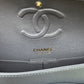 Chanel 21B Dark Grey Medium Caviar Classic Flap Bag