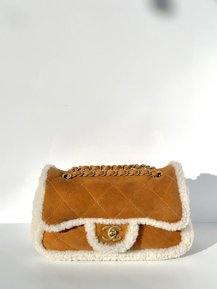 Chanel Medium Shearling Coco Neige Flap