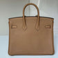 Hermes Chai Togo Birkin 25 Palladium Hardware