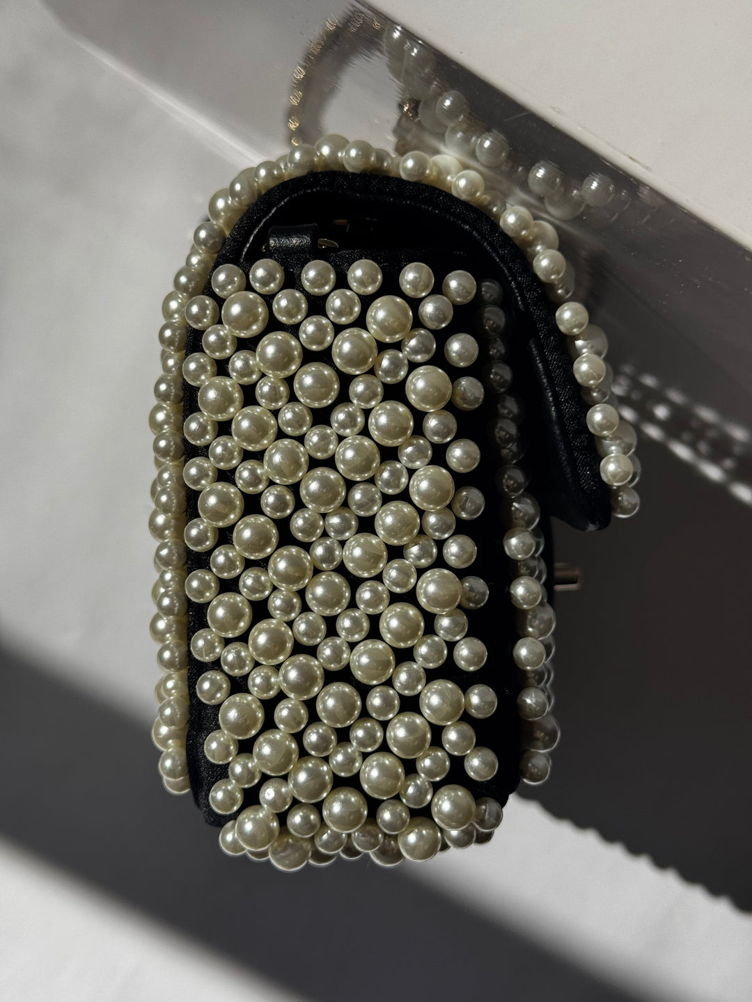 Chanel 19S Pearl Embellished Mini Rectangular Flap Bag