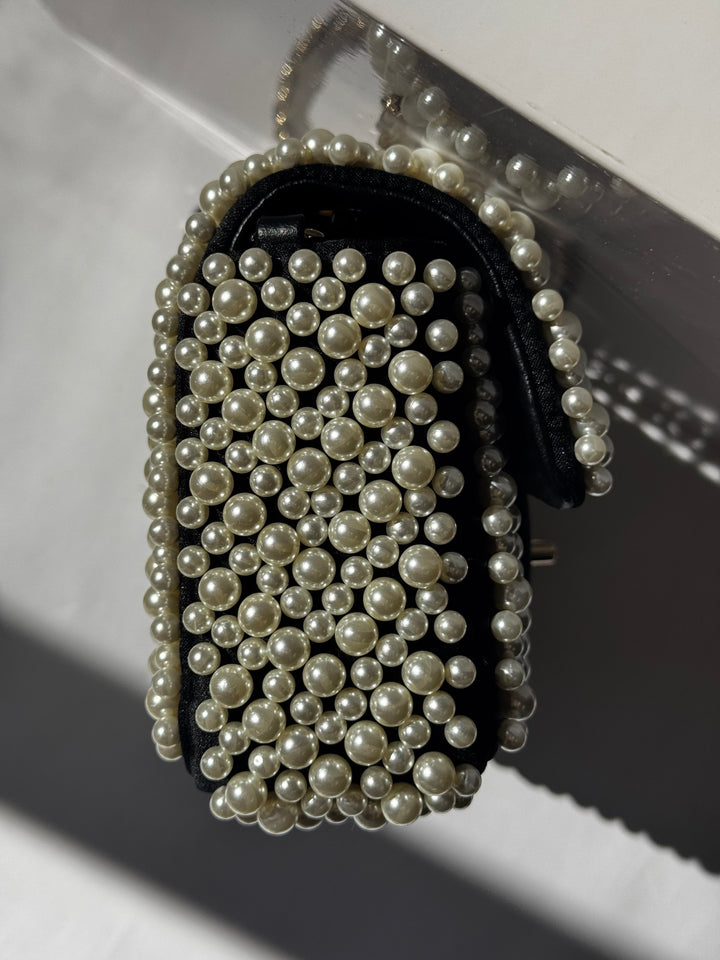 Chanel 19S Pearl Embellished Mini Rectangular Flap Bag