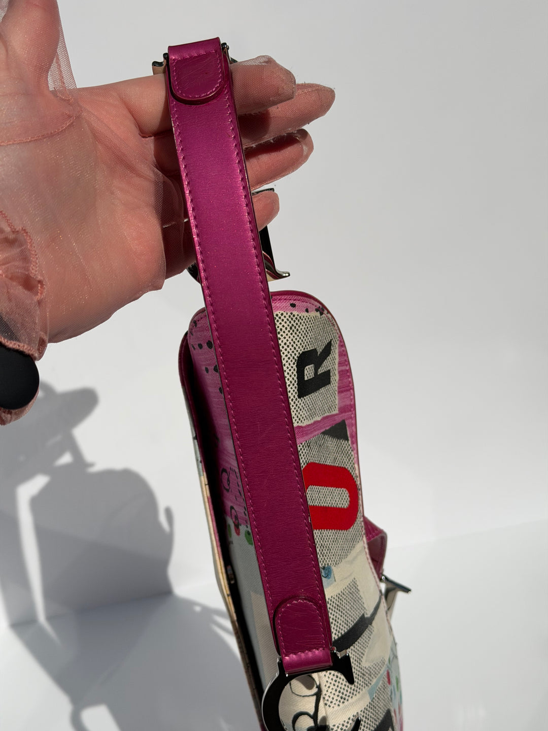 Christian Dior 2003 Multicolor “Filth” Saddle Bag