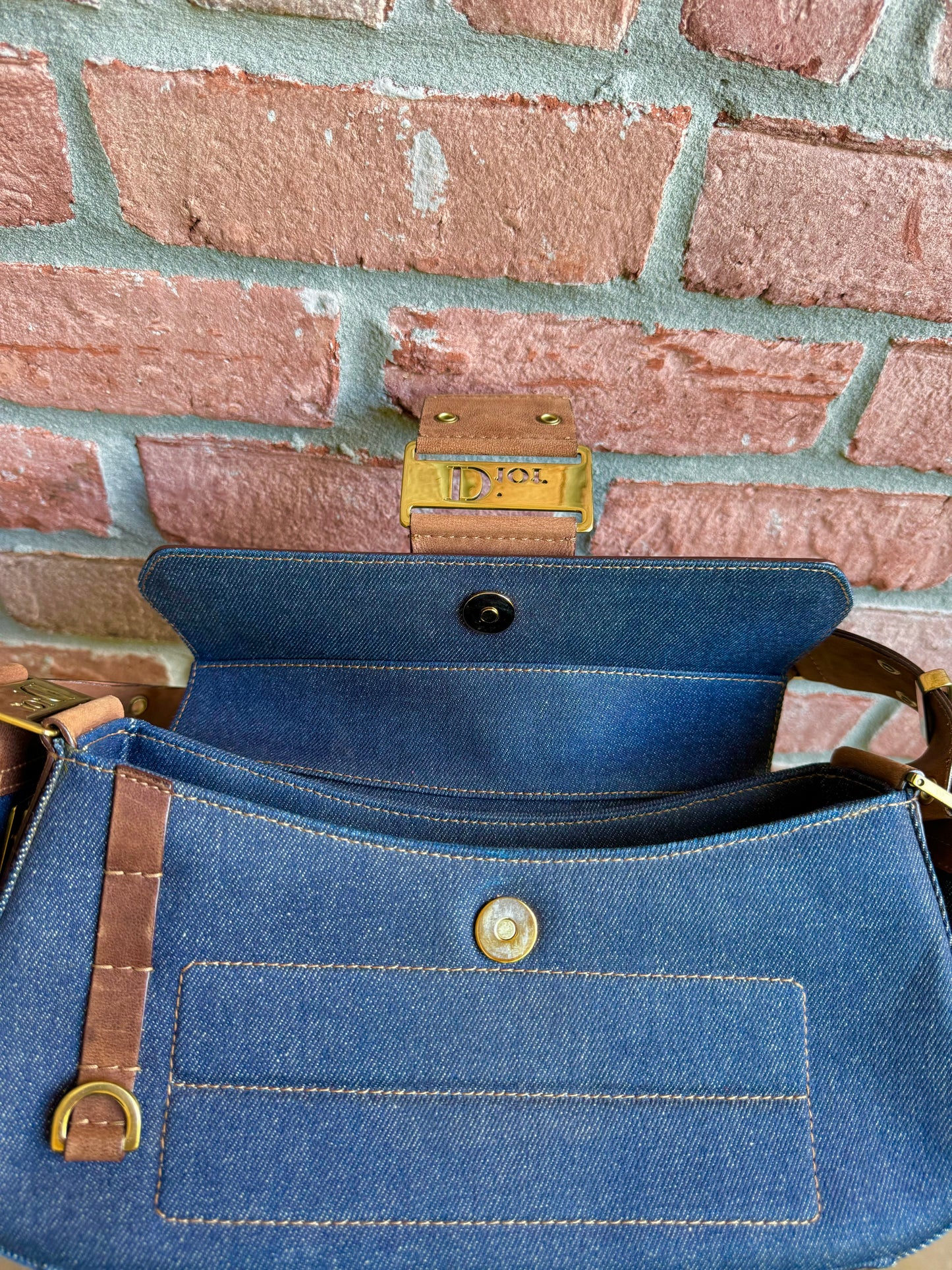 Dior Denim Street Chic Shoulder Bag