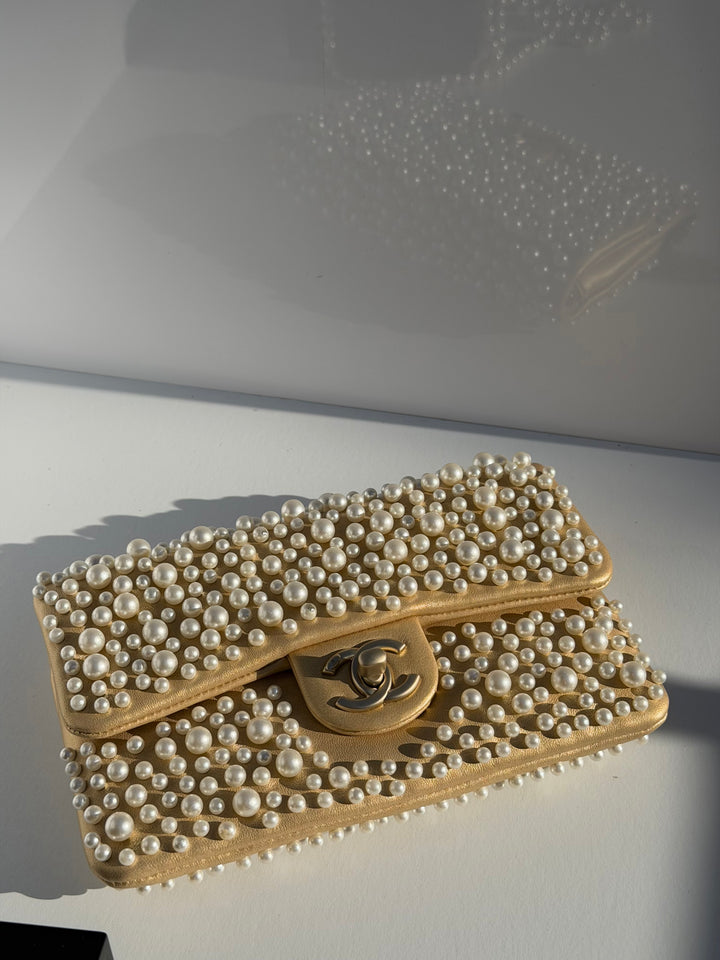 Chanel Paris Dubai Gold Metallic Pearly WOC