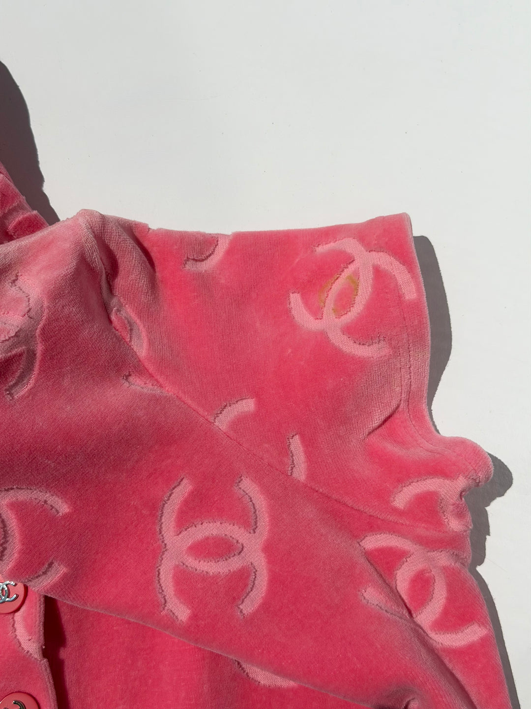 Chanel 1996 Pink Velour CC Romper