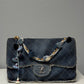 Chanel Denim Paris Dubai Jumbo Pom-Pom Flap