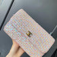 Chanel 1992 Medium Pink Sequin Flap Bag