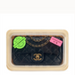 Chanel 2014 Black Lambskin Minaudières Runway "Meat Package" Flap Bag