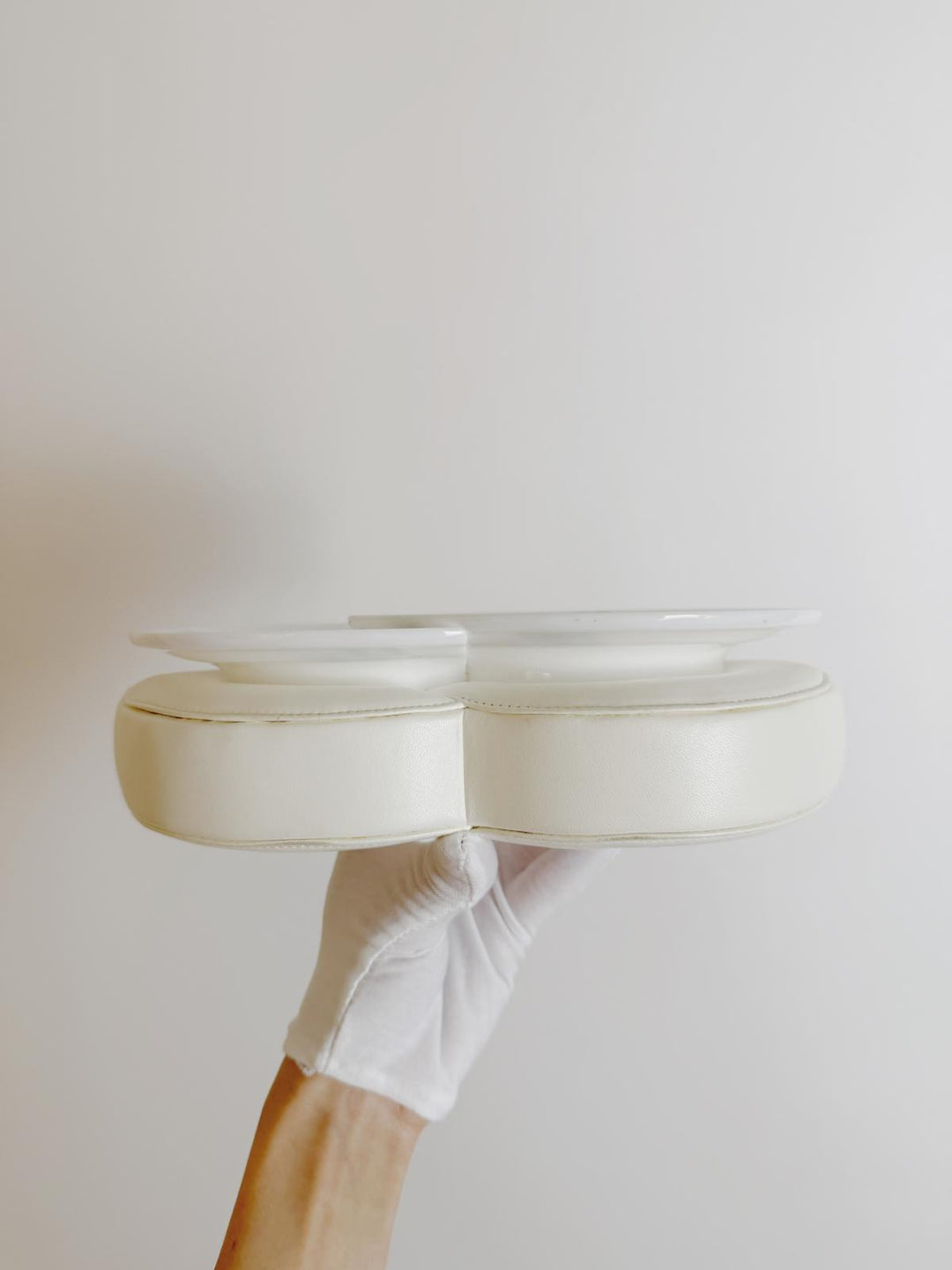 Chanel White Plexiglass Brasserie Gabrielle Plate Minaudière