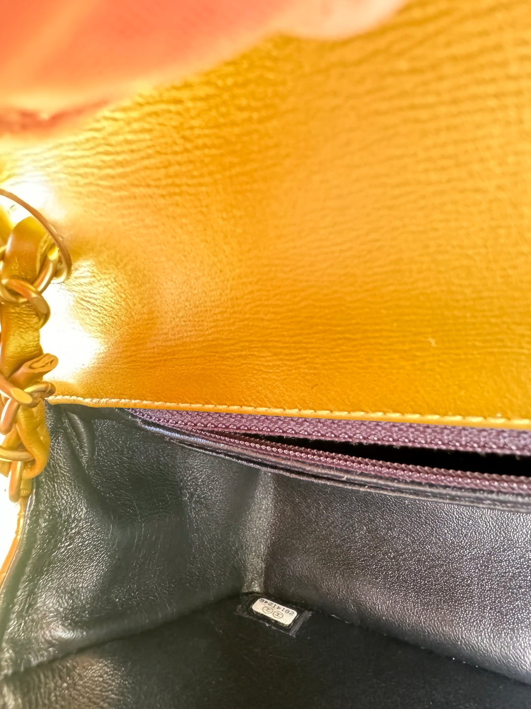 Chanel Gold Croc Embossed Mini Rectangular Flap Bag