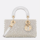 2023 Lady D-Joy Silver Embellished Micro Bag