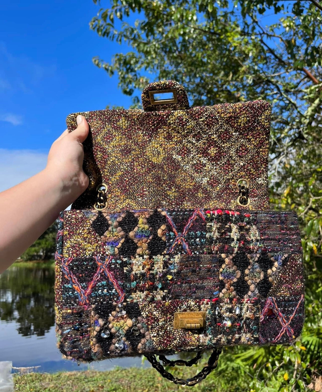 Chanel Tweed Paris/Byzance Limited Edition 2.55 Reissue Flap Bag