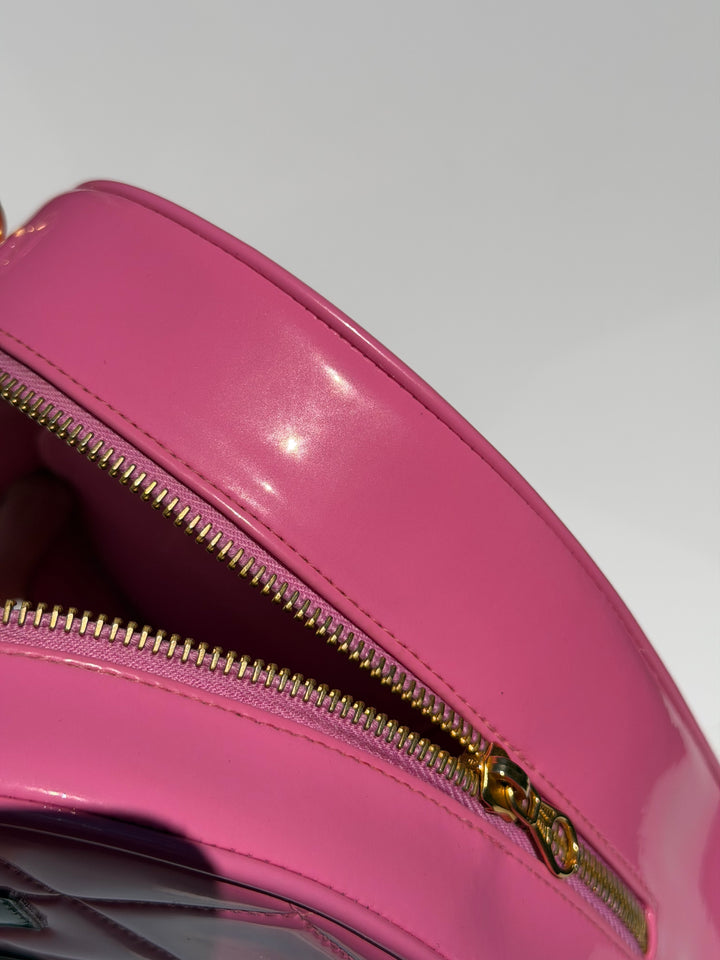 Chanel Barbie Pink Heart Vanity Bag 24K Gold-Plated Hardware 1995