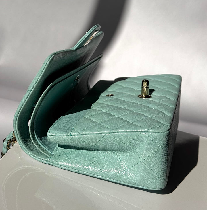 Chanel 19C Tiffany Medium Caviar Double Flap Bag