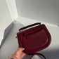 Chanel 17B Small Burgundy Coco Curve Messenger Flap Bag