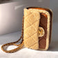 Chanel 24K Brown Shearling Medium Flap Bag