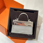 Hermes 2025 Hermès Kelly Sac Bijou Chaine in Sterling Silver Bag