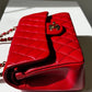 Chanel 19b Small Red Caviar Double Flap Bag