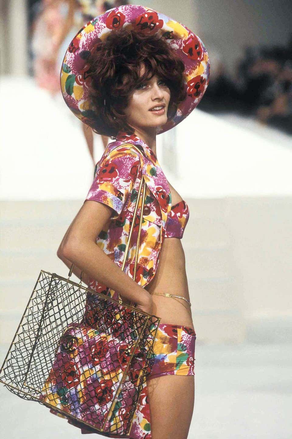 Chanel Spring 1997 Rare Gold Cage Shopping Tote