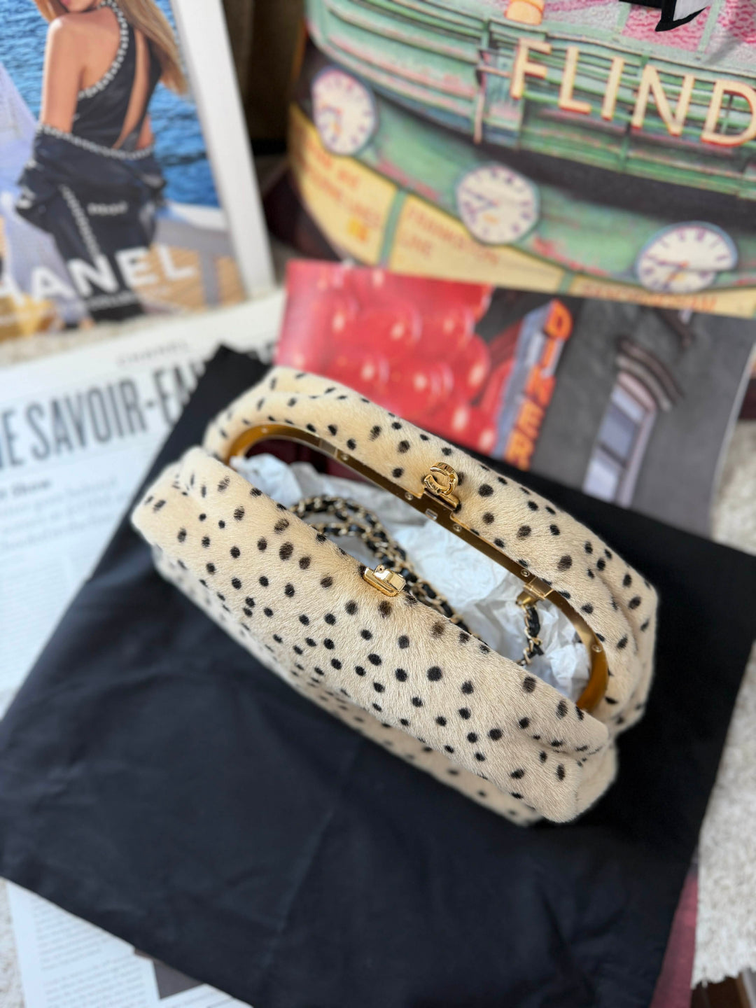 Chanel Clutch With Chain Brown And Black Pony Hair Gold Tone Metal Métiers D’Art 2026