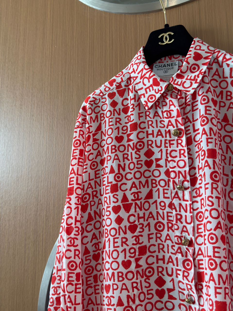 Chanel Vintage Silk Button Down