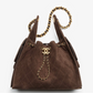 Chanel 25 Brown Suede Small Hobo Bag