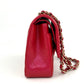 Chanel 21S Red Iridescent Medium Caviar Flap Bag