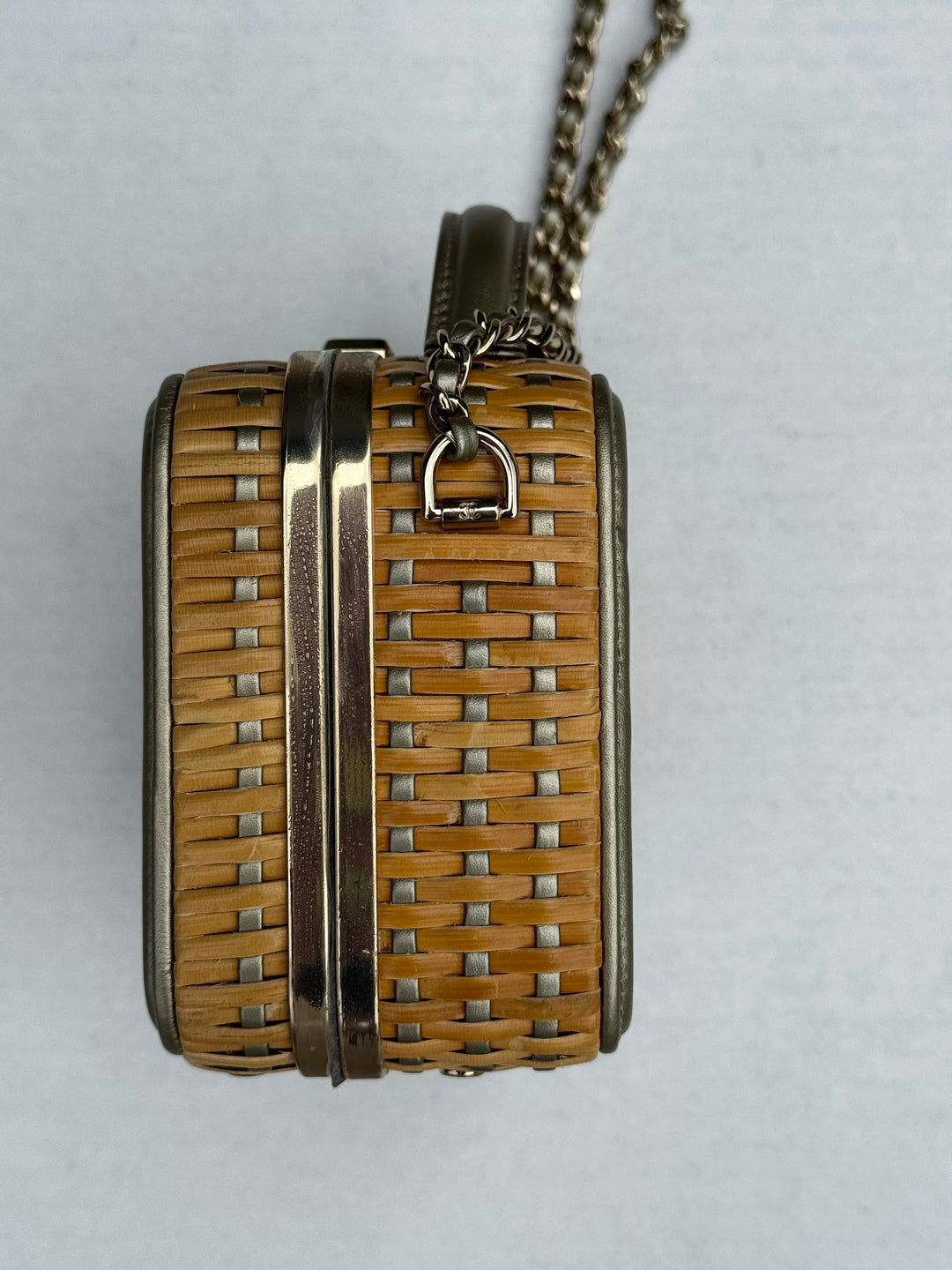 Chanel 2019 Small Gold Wicker Vanity