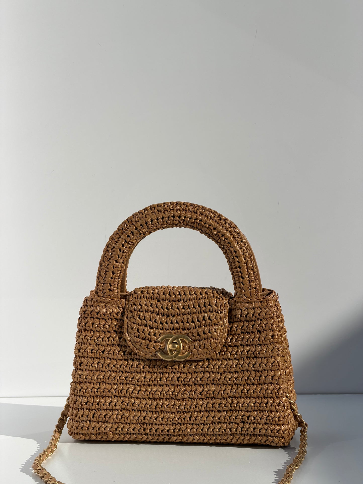Chanel Cruise 2025/26 Mini Braided Raffia Kelly Bag