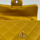 Chanel Gold Satin Mini Rectangle Flap