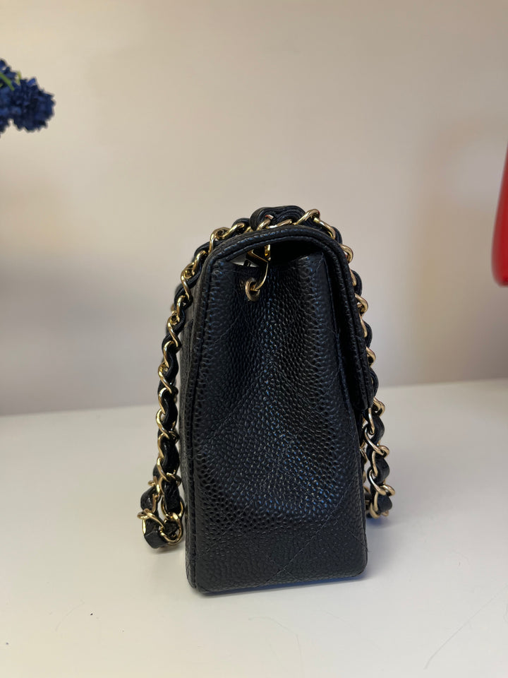 Chanel Black Caviar Vintage Mini Square Flap Bag