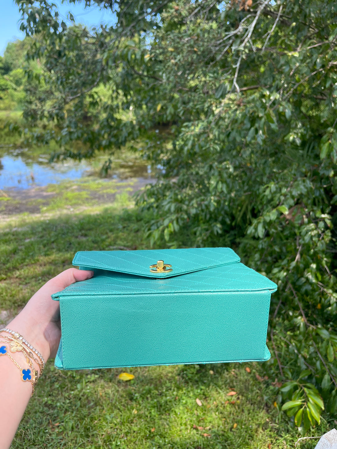 Chanel Vintage Tiffany Caviar Top Handle