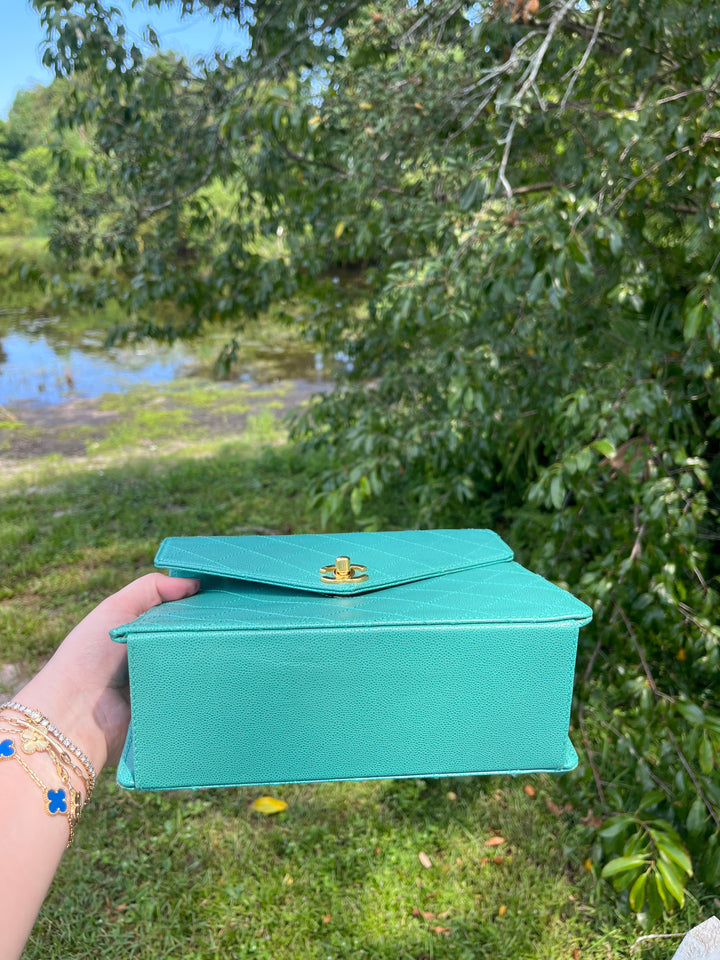 Chanel Vintage Tiffany Caviar Top Handle