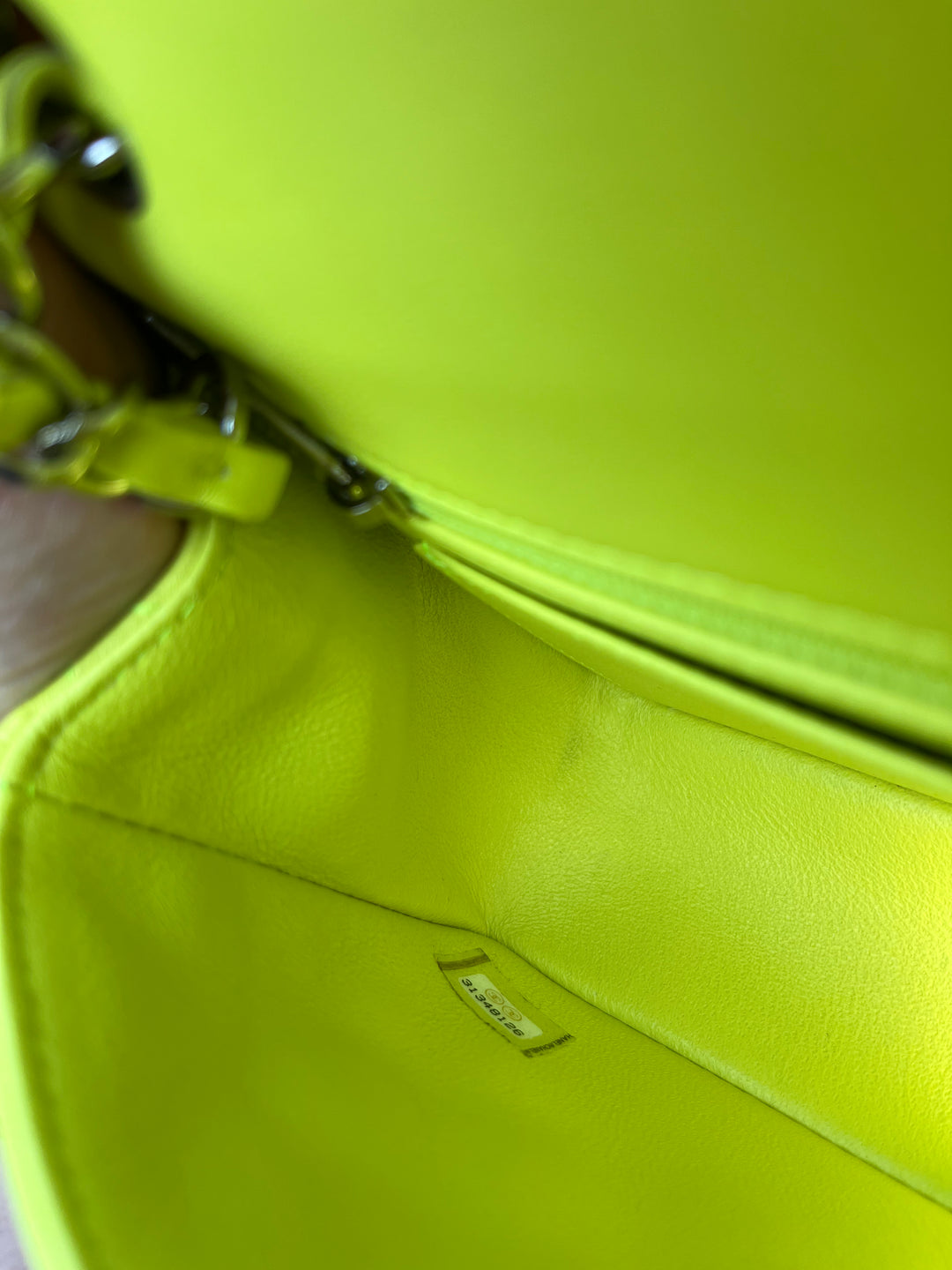 Chanel 21S Yellow Neon Mini Flap