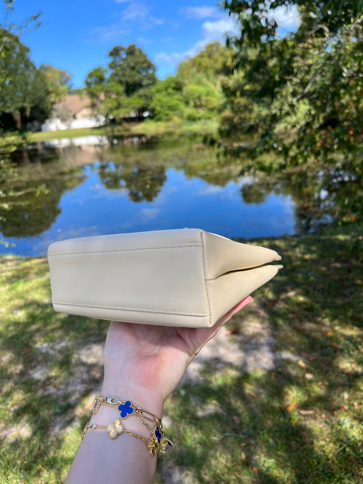 Chanel Vintage Mini Cream Lambskin Kelly Flap