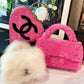 Chanel 1995 CC Pink Heart Vanity Bag