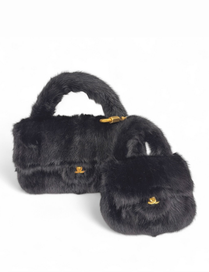 Chanel Vintage RARE Mink Kelly Parent & Child Set