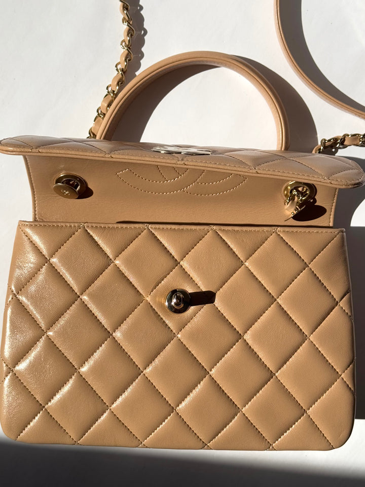 Chanel 22S Dark Beige Small Trendy Flap Bag