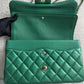 Chanel 18S Emerald Green Caviar Jumbo Flap Bag