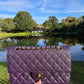 Chanel Purple Medium Vintage Caviar Classic Flap