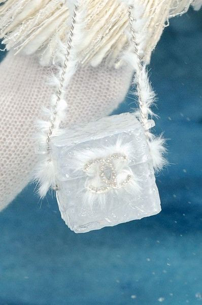 Chanel RARE Runway Acrylic Crystal CC Ice Cube Minaudiere