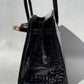 Hermes 18K Yellow Gold Diamond Black Porosus Crocodile Birkin 35