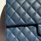 Chanel 18C Navy Blue Medium Caviar Double Flap Bag